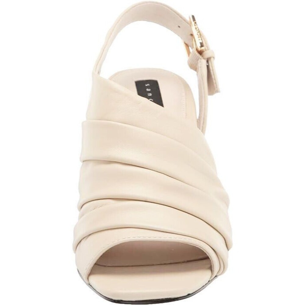 NEW Sanctuary Regal Asymmetric Soft Leather Sandal Bone Cream Size 9.5 M